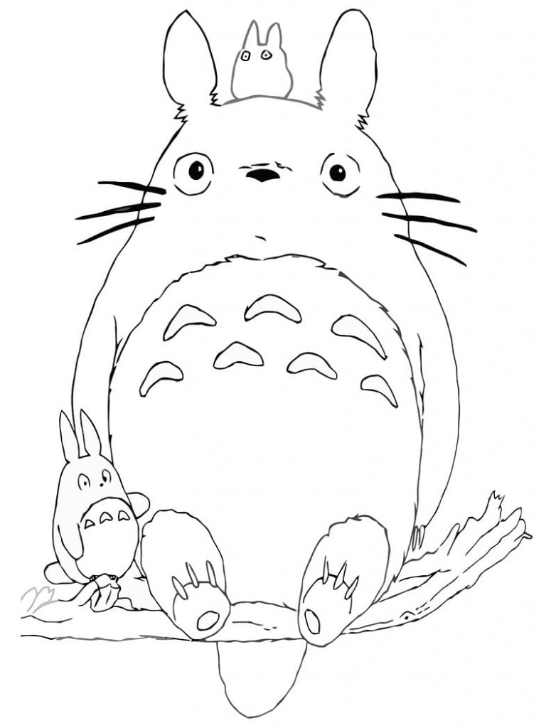 Coloriage totoro 7 à imprimer