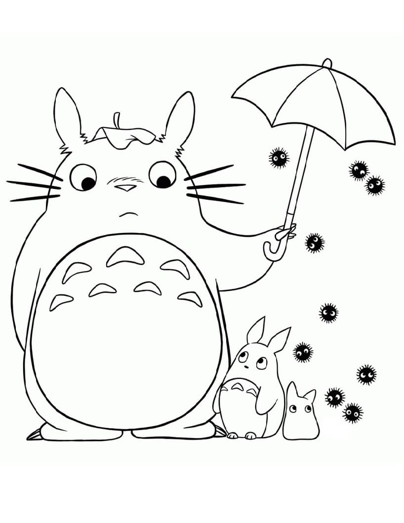 Coloriage totoro amical