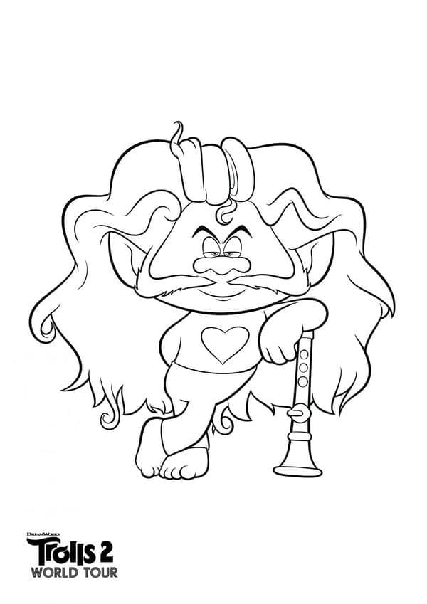 Coloriage trolls personnage 4