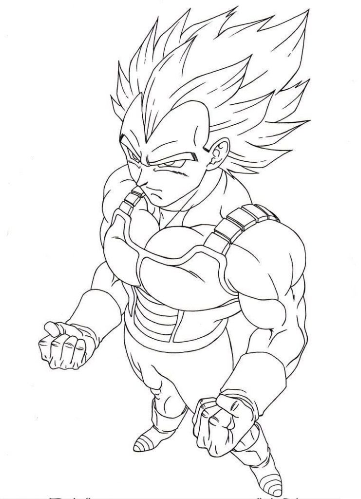 Coloriage vegeta 12 à imprimer