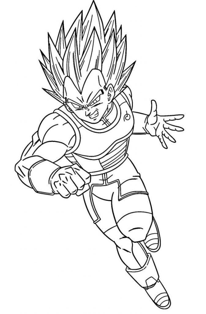 Coloriage Vegeta 3 à imprimer