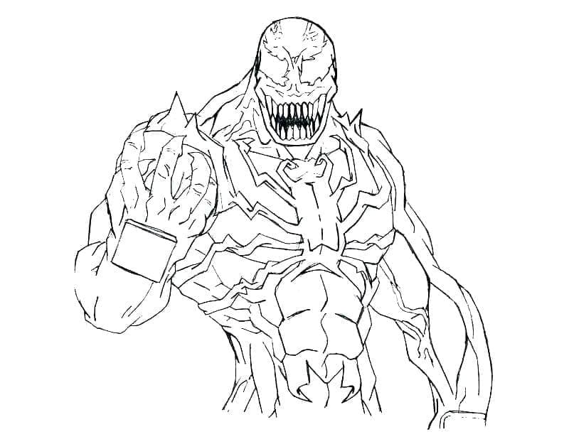 Coloriage venom mal