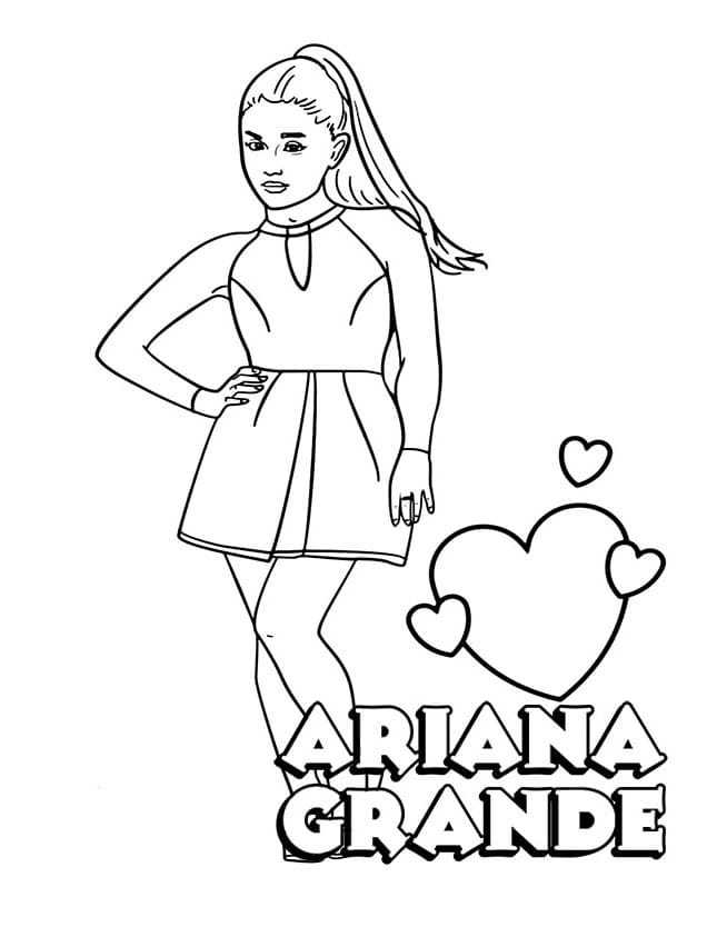 Coloriage Ariana Grande à imprimer