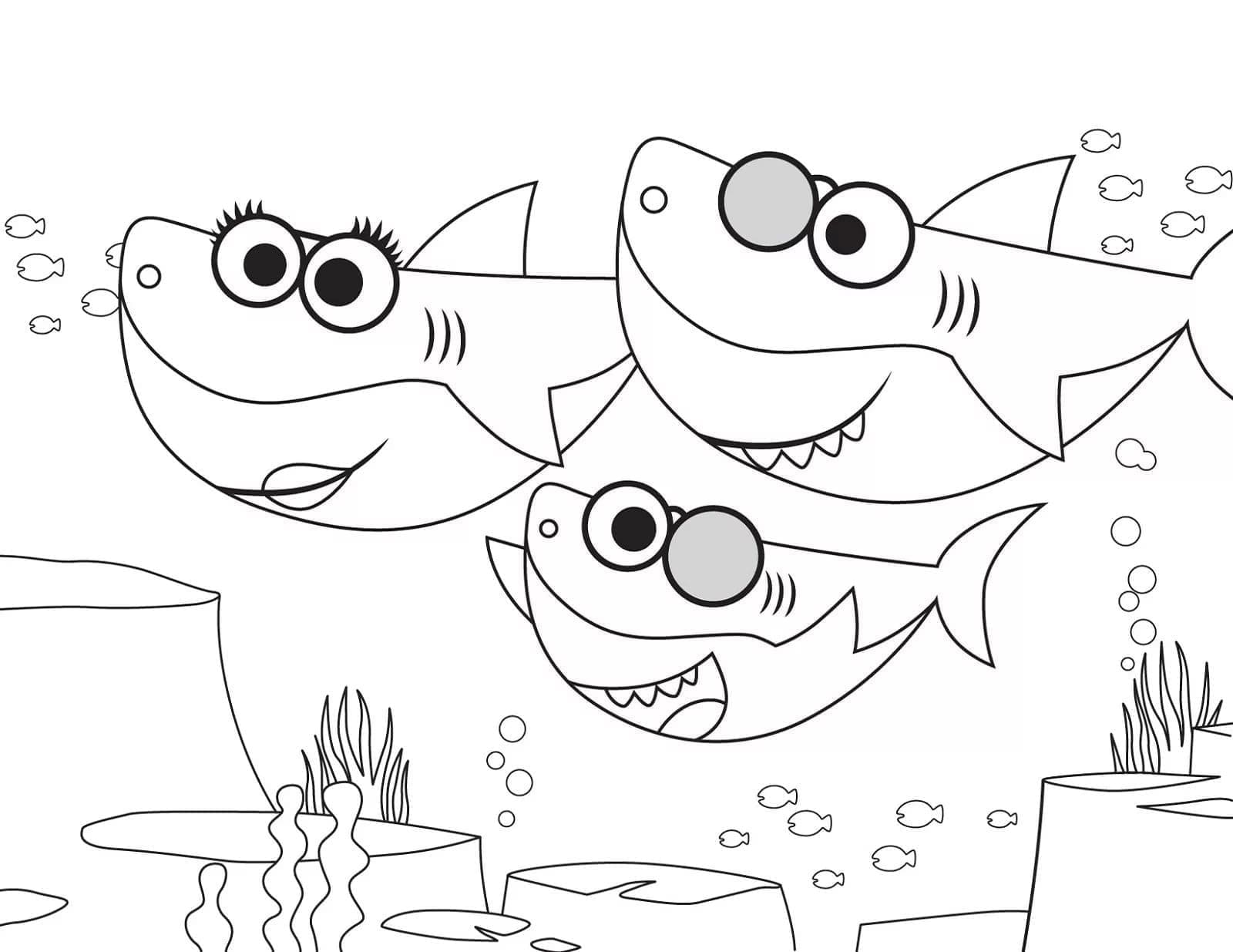 Coloriage baby shark 10