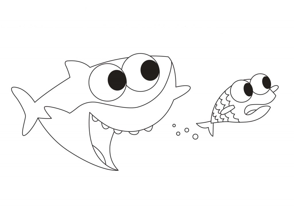 Coloriage baby shark 15 à imprimer