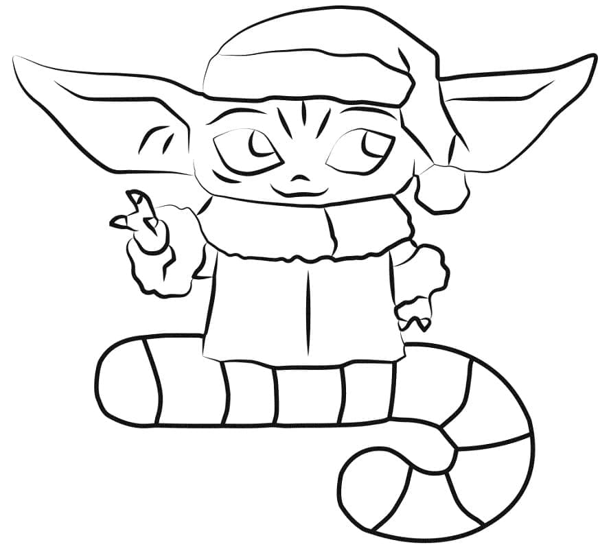 Coloriage bébé yoda 6