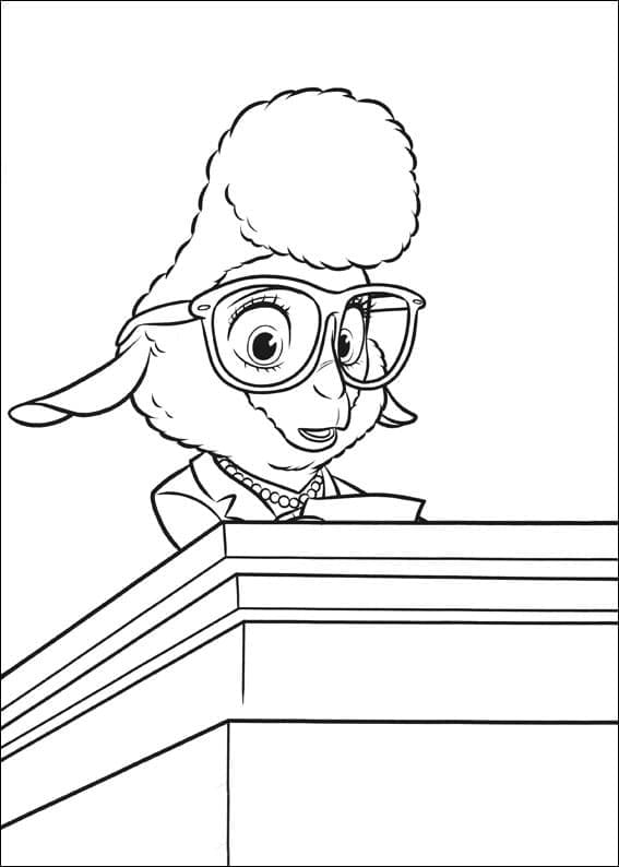 Coloriage bellwether de zootopie