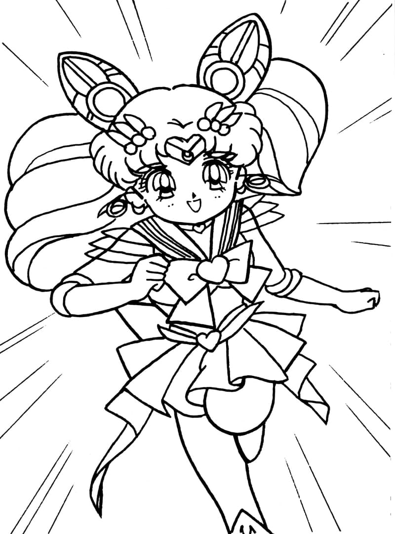 Coloriage chibiusa tsukino de sailor moon