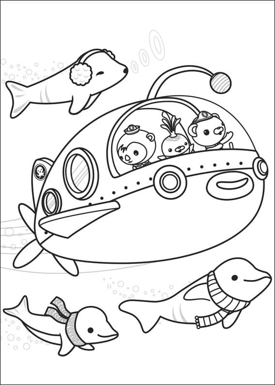 Coloriage desenho octonautas 1 para colorir