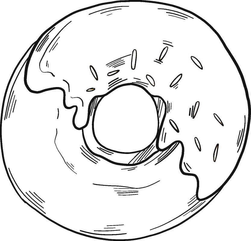 Coloriage donut 1
