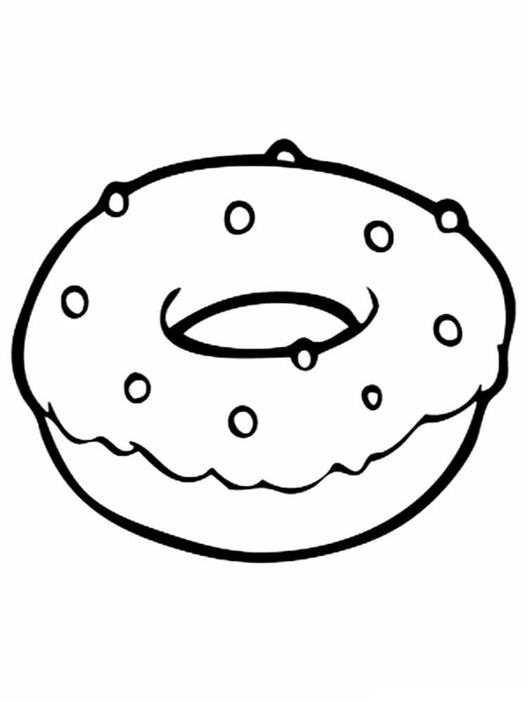 Coloriage donut 10