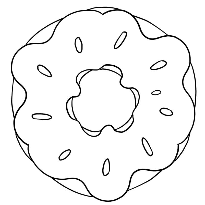 Coloriage donut 14 à imprimer