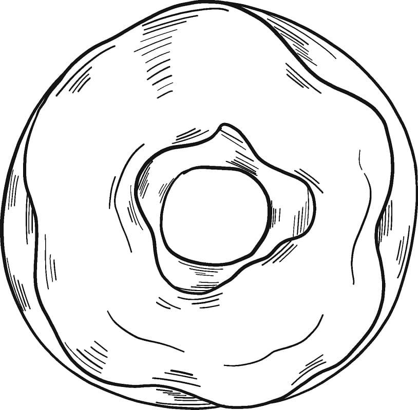 Coloriage donut 4