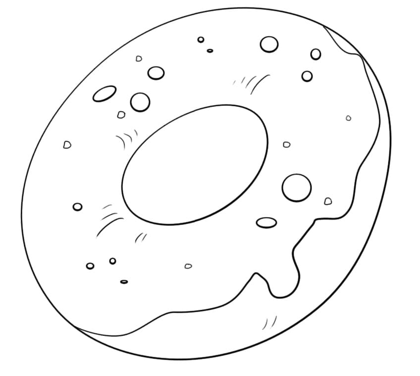 Coloriage donut 7
