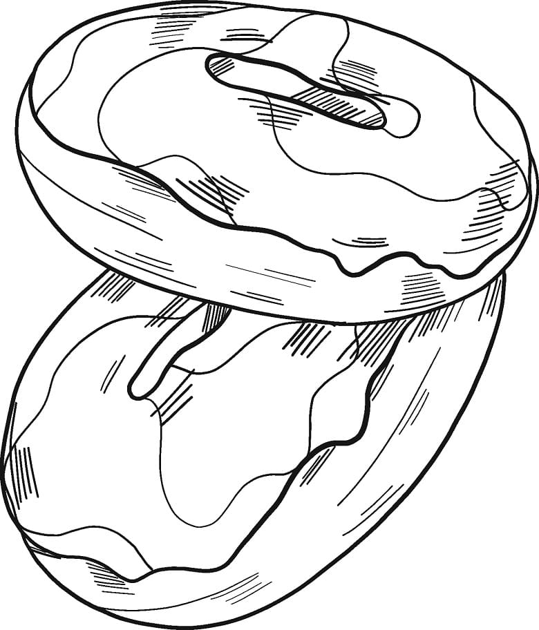 Coloriage donuts 2