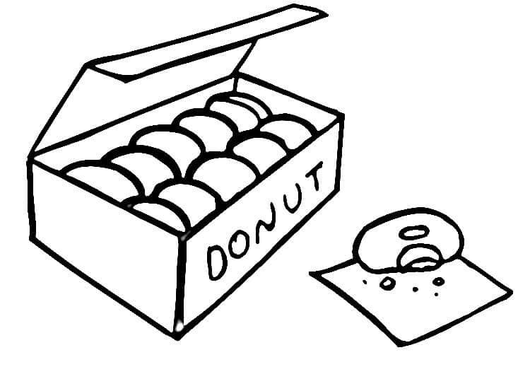 Coloriage donuts 4