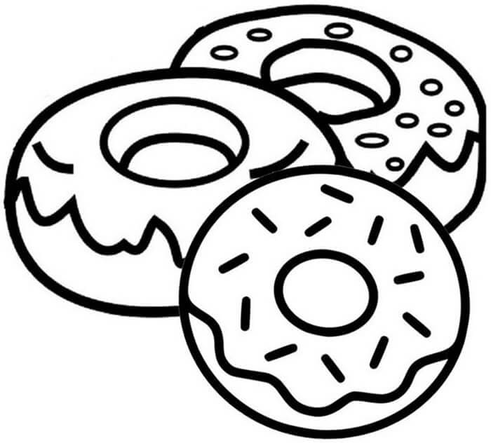 Coloriage donuts 5 à imprimer