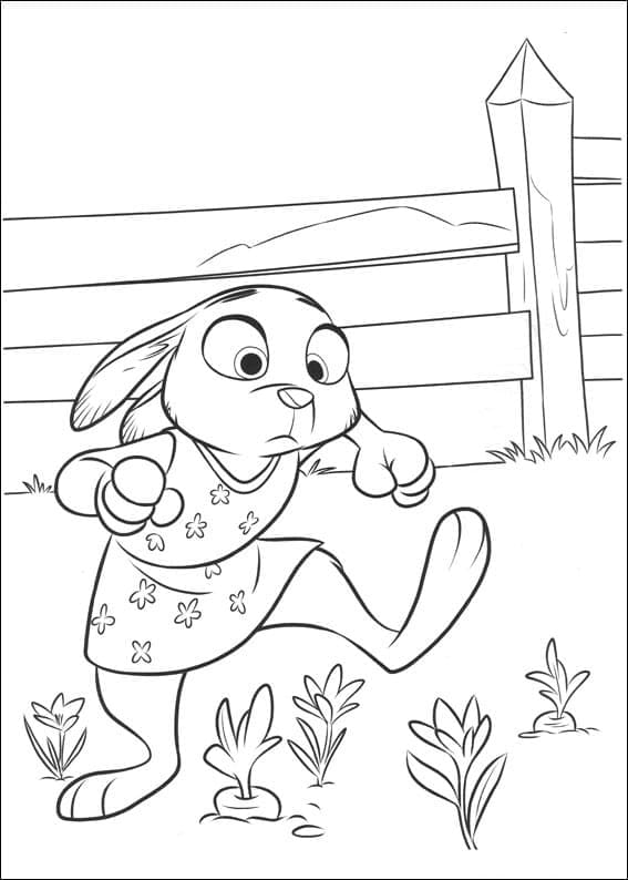 Coloriage judy de zootopie