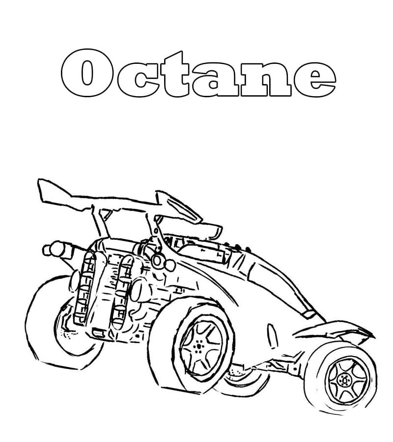 Coloriage Octane Rocket League à imprimer
