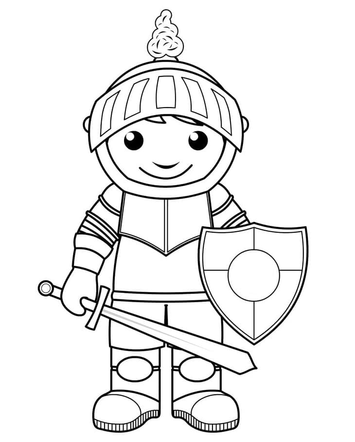 Coloriage petit chevalier