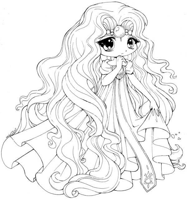 Coloriage Chibi à imprimer