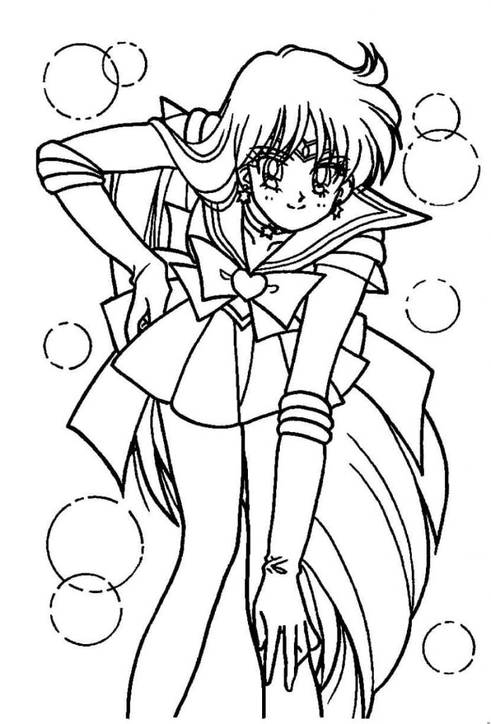 Coloriage rei hino sailor mars à imprimer