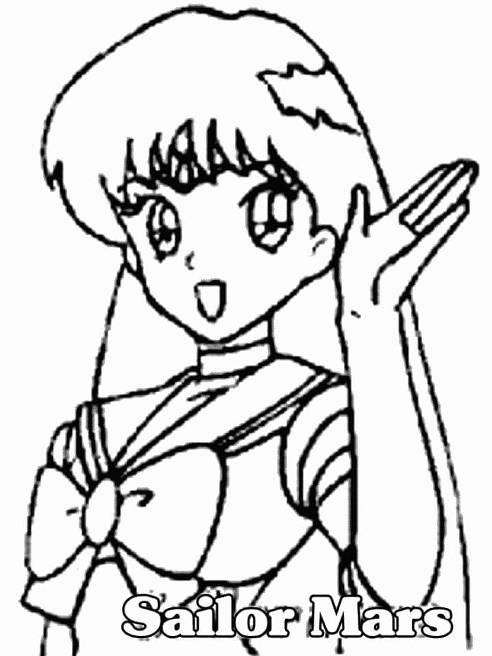 Coloriage sailor mars à imprimer