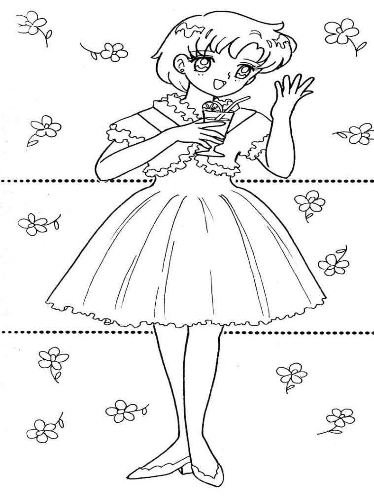 Coloriage sailor mecury 2 à imprimer