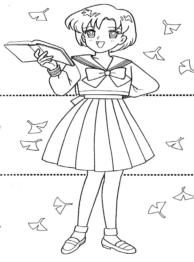 Coloriage sailor mecury 3 à imprimer