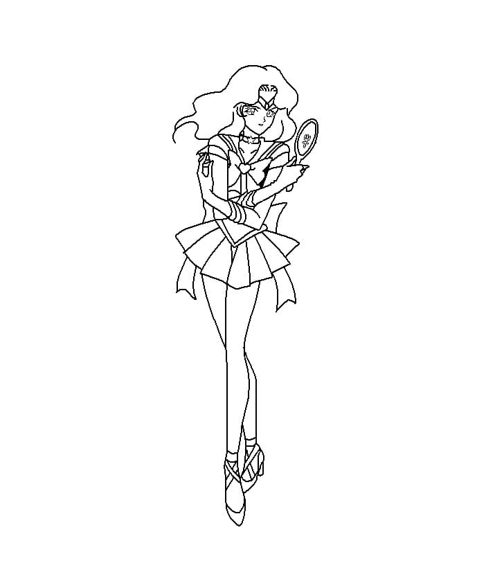 Coloriage sailor neptune 1 à imprimer