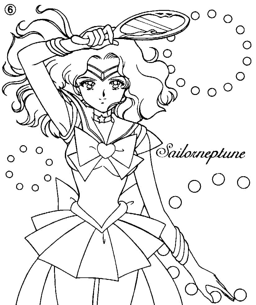 Coloriage sailor neptune 2 à imprimer