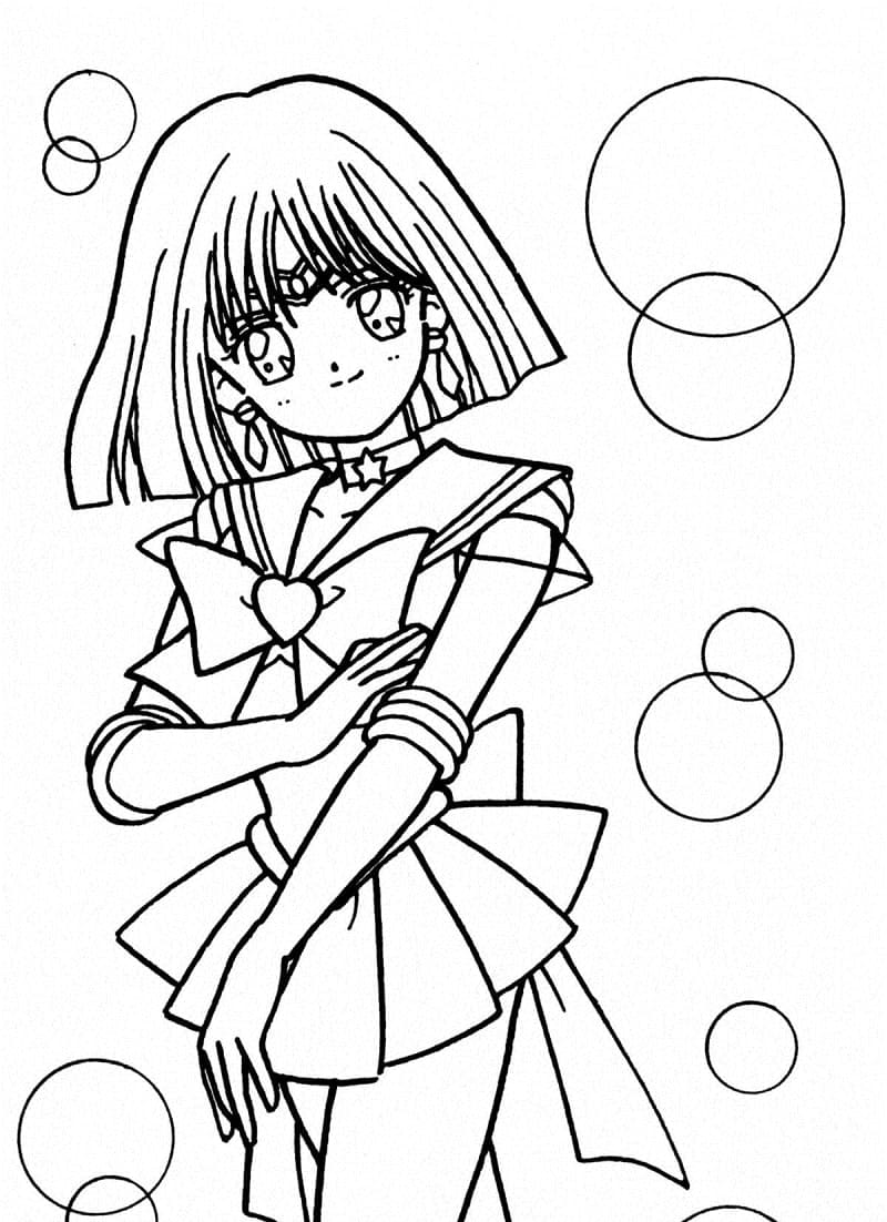 Coloriage sailor saturn 1 à imprimer