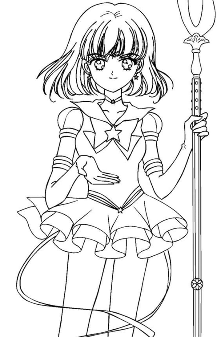 Coloriage sailor saturn 2