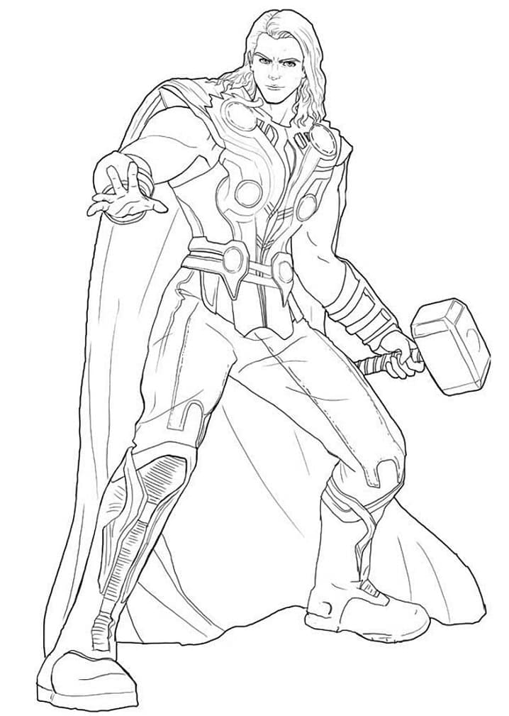 Coloriage thor beau