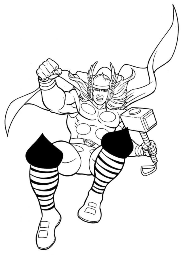 Coloriage thor génial à imprimer