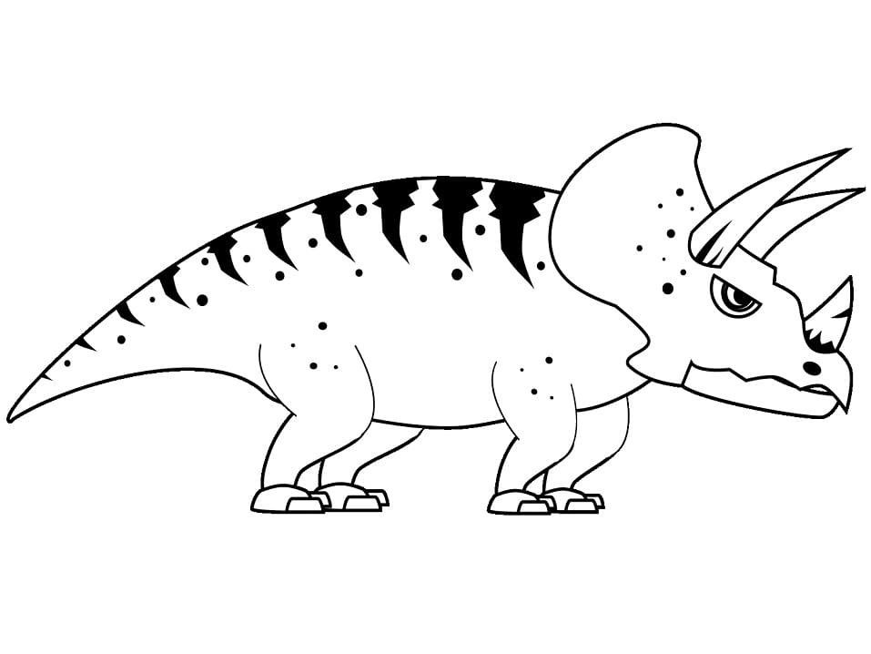 Coloriage Tricératops à imprimer