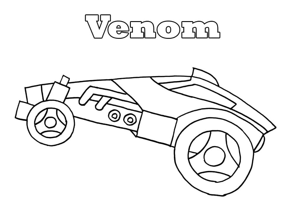 Coloriage Venom Rocket League à imprimer