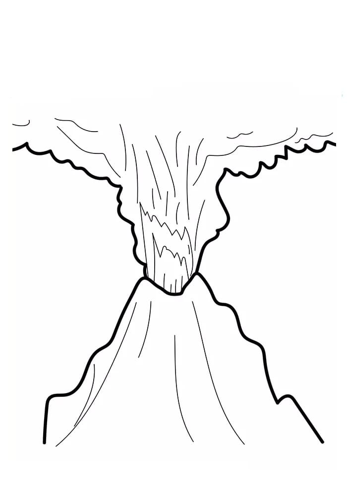 Coloriage volcan 12