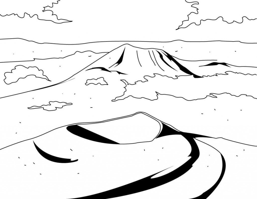 Coloriage volcan 13