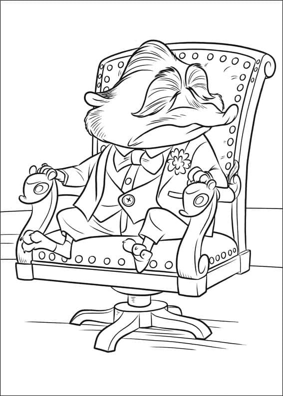 Coloriage zootopie mr. big