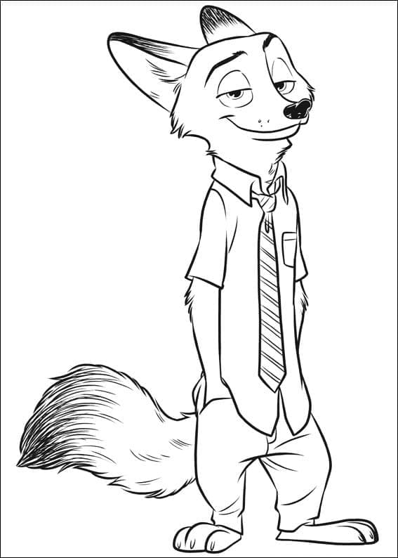 Coloriage zootopie nick