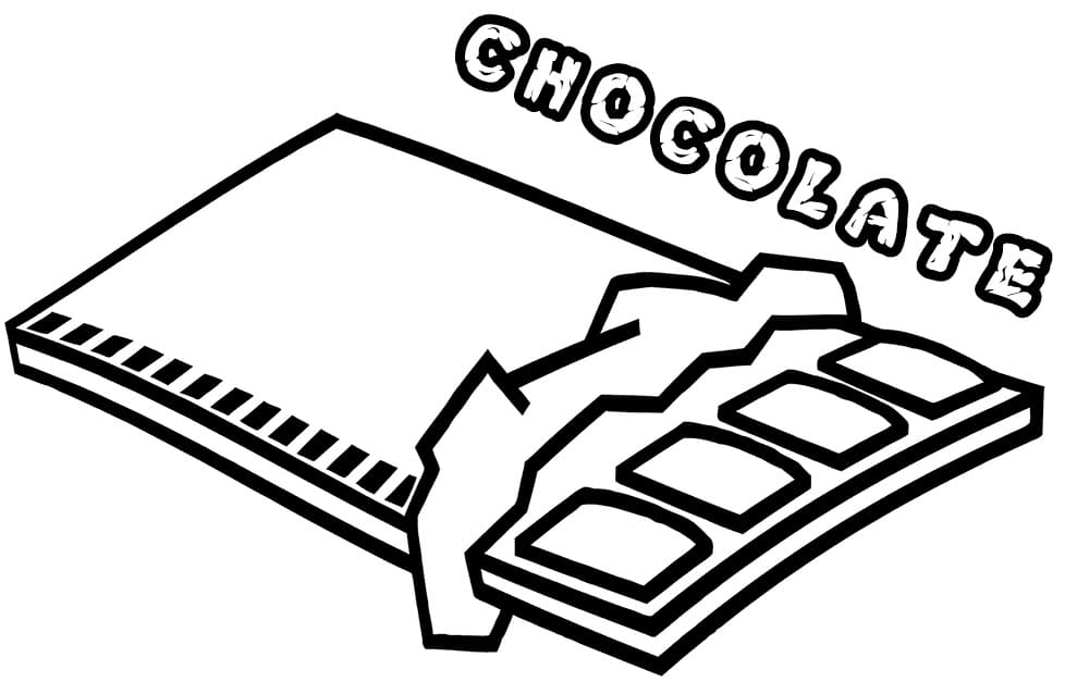 Coloriage barre de chocolat 6 à imprimer