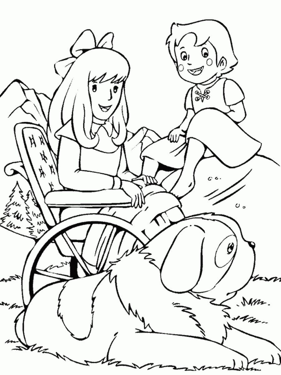 Coloriage clara et heidi