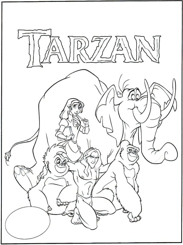 Coloriage disney tarzan