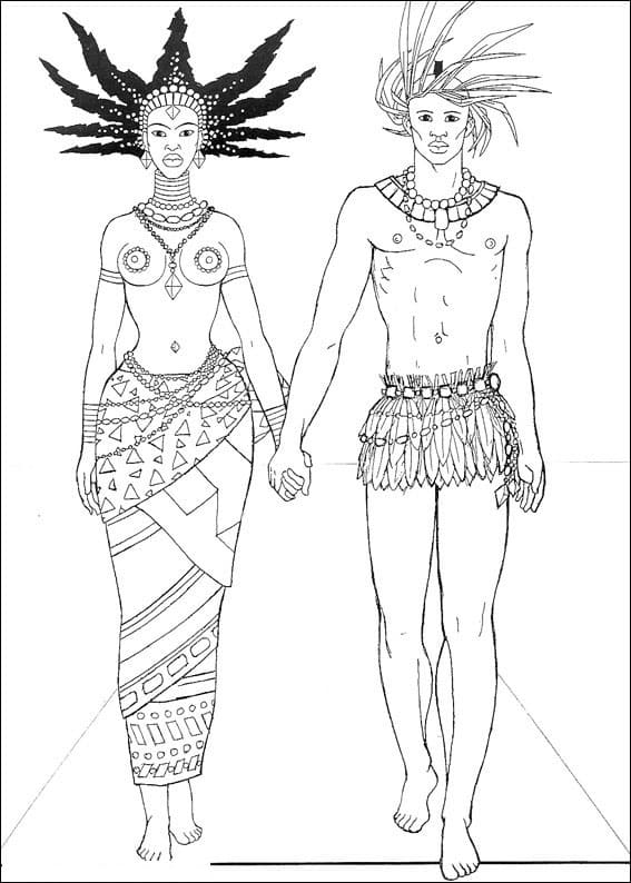 Coloriage kirikou 13