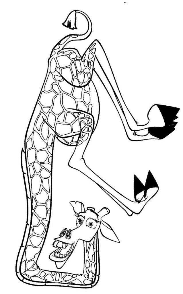 Coloriage melman de madagascar 1 à imprimer