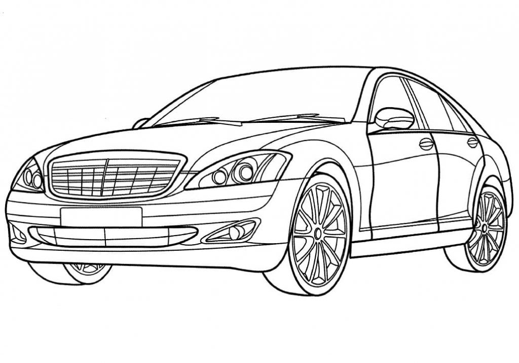 Coloriage mercedes-benz s-class à imprimer