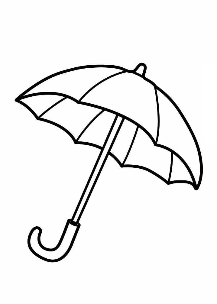 Coloriage parapluie 1