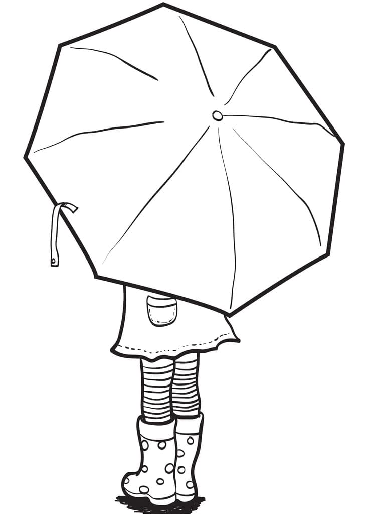 Coloriage parapluie 3
