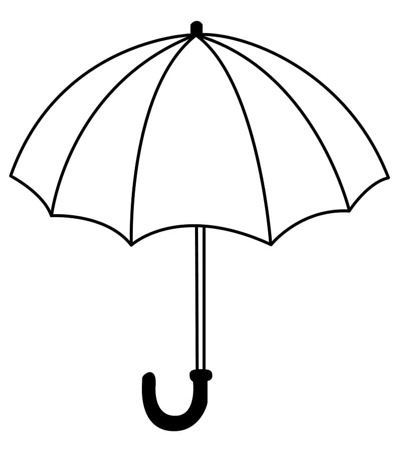 Coloriage parapluie 4 à imprimer
